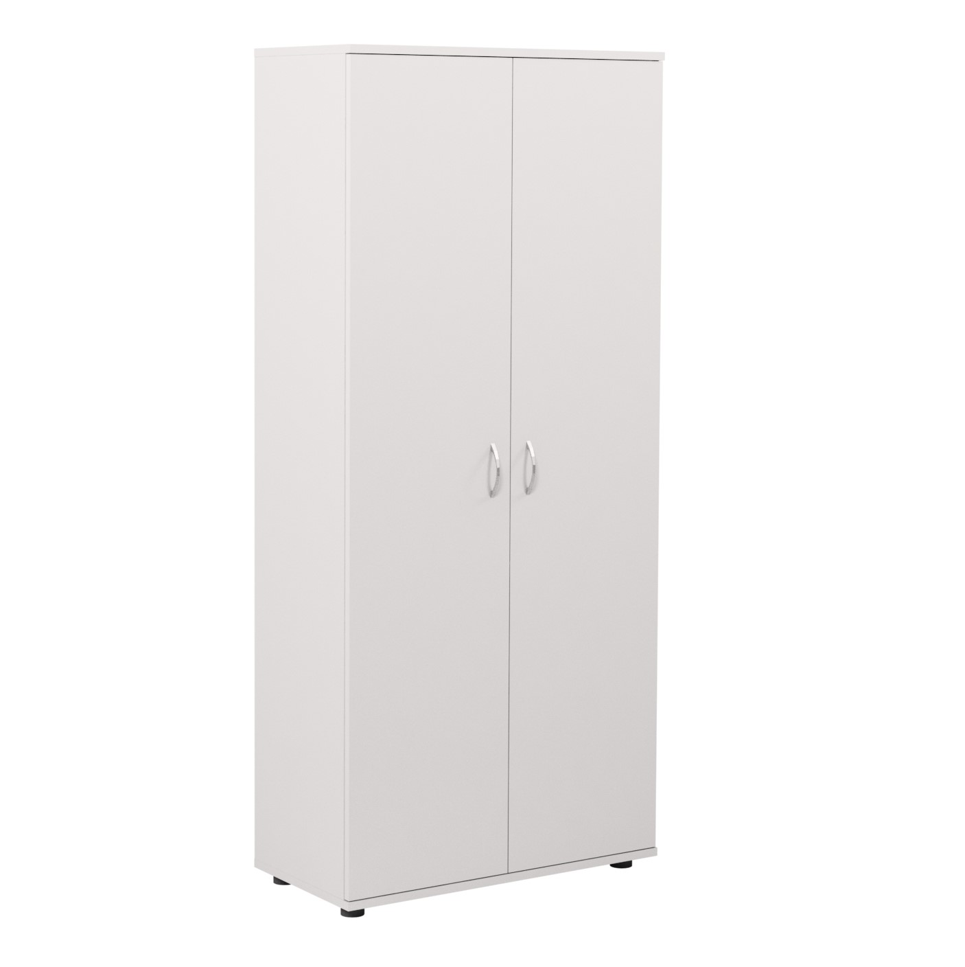 Закрита 2-дверна шафа для одягу та книг, з овальною штангою та 5-ма полицями, матеріал корпусу - ЛДСП, АЛМАНТ, 802x519x1816 мм (496 мм внутрішній розмір)